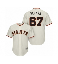 Youth San Francisco Giants #67 Sam Selman Authentic Cream Home Cool Base Baseball Player Jersey