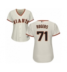 Women's San Francisco Giants #71 Tyler Rogers Authentic Cream Home Cool Base Baseball Player Jersey