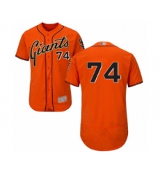 Men's San Francisco Giants #74 Jandel Gustave Orange Alternate Flex Base Authentic Collection Baseball Player Jersey
