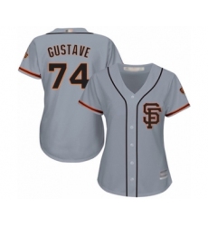 Women's San Francisco Giants #74 Jandel Gustave Authentic Grey Road 2 Cool Base Baseball Player Jersey