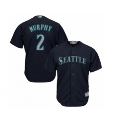 Youth Seattle Mariners #2 Tom Murphy Authentic Navy Blue Alternate 2 Cool Base Baseball Player Jersey
