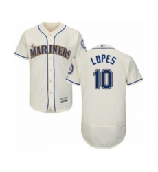 Men's Seattle Mariners #10 Tim Lopes Cream Alternate Flex Base Authentic Collection Baseball Player Jersey