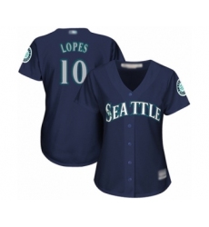 Women's Seattle Mariners #10 Tim Lopes Authentic Navy Blue Alternate 2 Cool Base Baseball Player Jersey