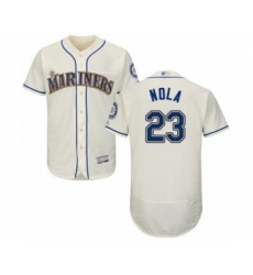 Men's Seattle Mariners #23 Austin Nola Cream Alternate Flex Base Authentic Collection Baseball Player Jersey