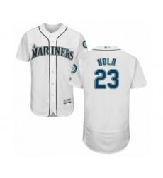 Men's Seattle Mariners #23 Austin Nola White Home Flex Base Authentic Collection Baseball Player Jersey