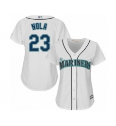 Women's Seattle Mariners #23 Austin Nola Authentic White Home Cool Base Baseball Player Jersey