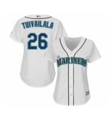 Women's Seattle Mariners #26 Sam Tuivailala Authentic White Home Cool Base Baseball Player Jersey