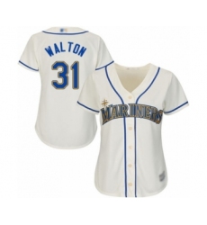 Women's Seattle Mariners #31 Donnie Walton Authentic Cream Alternate Cool Base Baseball Player Jersey
