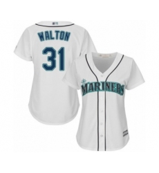 Women's Seattle Mariners #31 Donnie Walton Authentic White Home Cool Base Baseball Player Jersey