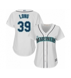 Women's Seattle Mariners #39 Shed Long Authentic White Home Cool Base Baseball Player Jersey