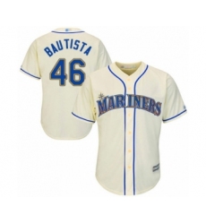 Youth Seattle Mariners #46 Gerson Bautista Authentic Cream Alternate Cool Base Baseball Player Jersey