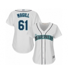 Women's Seattle Mariners #61 Matt Magill Authentic White Home Cool Base Baseball Player Jersey