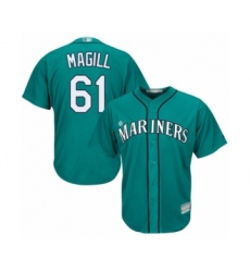 Youth Seattle Mariners #61 Matt Magill Authentic Teal Green Alternate Cool Base Baseball Player Jersey