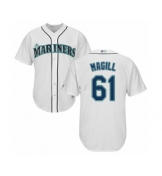 Youth Seattle Mariners #61 Matt Magill Authentic White Home Cool Base Baseball Player Jersey