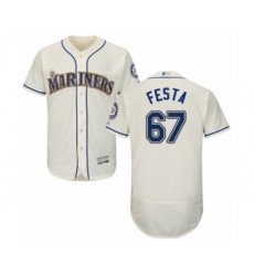 Men's Seattle Mariners #67 Matt Festa Cream Alternate Flex Base Authentic Collection Baseball Player Jersey