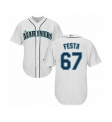 Youth Seattle Mariners #67 Matt Festa Authentic White Home Cool Base Baseball Player Jersey