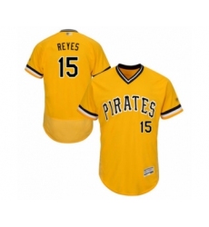 Men's Pittsburgh Pirates #15 Pablo Reyes Gold Alternate Flex Base Authentic Collection Baseball Player Jersey