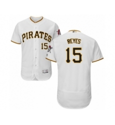 Men's Pittsburgh Pirates #15 Pablo Reyes White Home Flex Base Authentic Collection Baseball Player Jersey