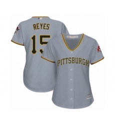 Women's Pittsburgh Pirates #15 Pablo Reyes Authentic Grey Road Cool Base Baseball Player Jersey