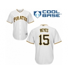 Youth Pittsburgh Pirates #15 Pablo Reyes Authentic White Home Cool Base Baseball Player Jersey