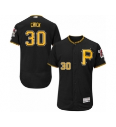 Men's Pittsburgh Pirates #30 Kyle Crick Black Alternate Flex Base Authentic Collection Baseball Player Jersey
