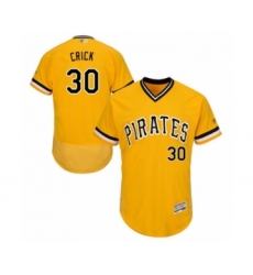 Men's Pittsburgh Pirates #30 Kyle Crick Gold Alternate Flex Base Authentic Collection Baseball Player Jersey