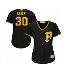 Women's Pittsburgh Pirates #30 Kyle Crick Authentic Black Alternate Cool Base Baseball Player Jersey