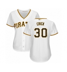 Women's Pittsburgh Pirates #30  Kyle Crick Authentic White Home Cool Base Baseball Player Jersey