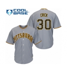 Youth Pittsburgh Pirates #30 Kyle Crick Authentic Grey Road Cool Base Baseball Player Jersey
