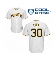Youth Pittsburgh Pirates #30 Kyle Crick Authentic White Home Cool Base Baseball Player Jersey