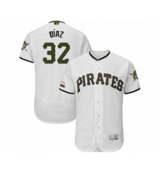 Men's Pittsburgh Pirates #32 Elias Diaz Replica White Alternate Cool Base Baseball Player Jersey