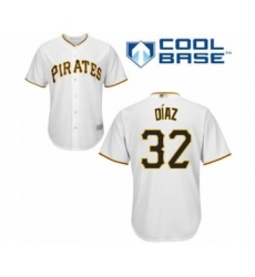 Youth Pittsburgh Pirates #32 Elias Diaz Authentic White Home Cool Base Baseball Player Jersey