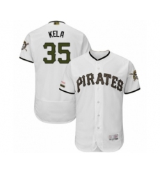 Men's Pittsburgh Pirates #35 Keone Kela White Alternate Authentic Collection Flex Base Baseball Player Jersey
