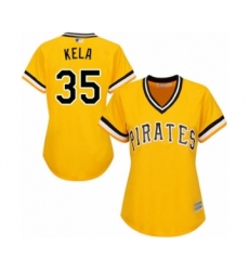 Women's Pittsburgh Pirates #35 Keone Kela Authentic Gold Alternate Cool Base Baseball Player Jersey