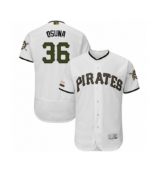 Men's Pittsburgh Pirates #36 Jose Osuna White Alternate Authentic Collection Flex Base Baseball Player Jersey