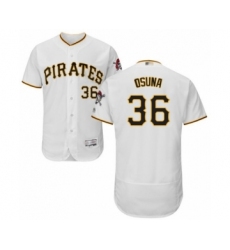 Men's Pittsburgh Pirates #36 Jose Osuna White Home Flex Base Authentic Collection Baseball Player Jersey