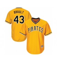 Youth Pittsburgh Pirates #43 Steven Brault Authentic Gold Alternate Cool Base Baseball Player Jersey