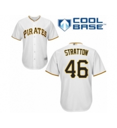 Youth Pittsburgh Pirates #46 Chris Stratton Authentic White Home Cool Base Baseball Player Jersey