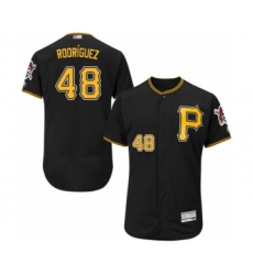 Men's Pittsburgh Pirates #48 Richard Rodriguez Black Alternate Flex Base Authentic Collection Baseball Player Jersey