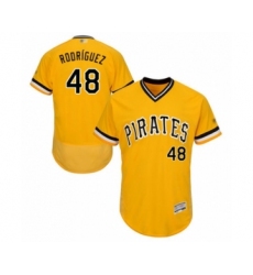 Men's Pittsburgh Pirates #48 Richard Rodriguez Gold Alternate Flex Base Authentic Collection Baseball Player Jersey