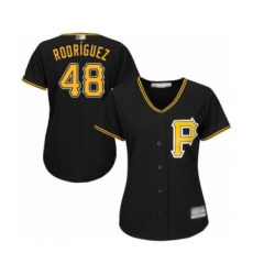 Women's Pittsburgh Pirates #48 Richard Rodriguez Authentic Black Alternate Cool Base Baseball Player Jersey