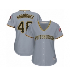 Women's Pittsburgh Pirates #48 Richard Rodriguez Authentic Grey Road Cool Base Baseball Player Jersey
