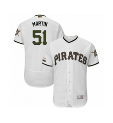 Men's Pittsburgh Pirates #51 Jason Martin White Alternate Authentic Collection Flex Base Baseball Player Jersey