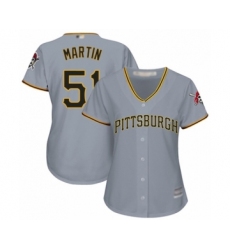 Women's Pittsburgh Pirates #51 Jason Martin Authentic Grey Road Cool Base Baseball Player Jersey