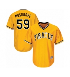 Men's Pittsburgh Pirates #59 Joe Musgrove Replica Gold Alternate Cool Base Baseball Player Jersey
