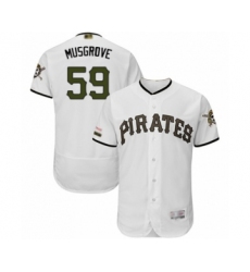 Men's Pittsburgh Pirates #59 Joe Musgrove White Alternate Authentic Collection Flex Base Baseball Player Jersey