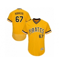 Men's Pittsburgh Pirates #67 Dario Agrazal Gold Alternate Flex Base Authentic Collection Baseball Player Jersey