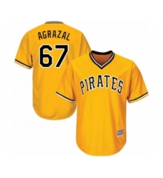 Youth Pittsburgh Pirates #67 Dario Agrazal Authentic Gold Alternate Cool Base Baseball Player Jerse
