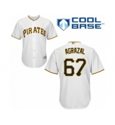 Youth Pittsburgh Pirates #67 Dario Agrazal Authentic White Home Cool Base Baseball Player Jersey