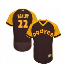 Men's San Diego Padres #22 Josh Naylor Brown Alternate Cooperstown Authentic Collection Flex Base Baseball Player Jersey
